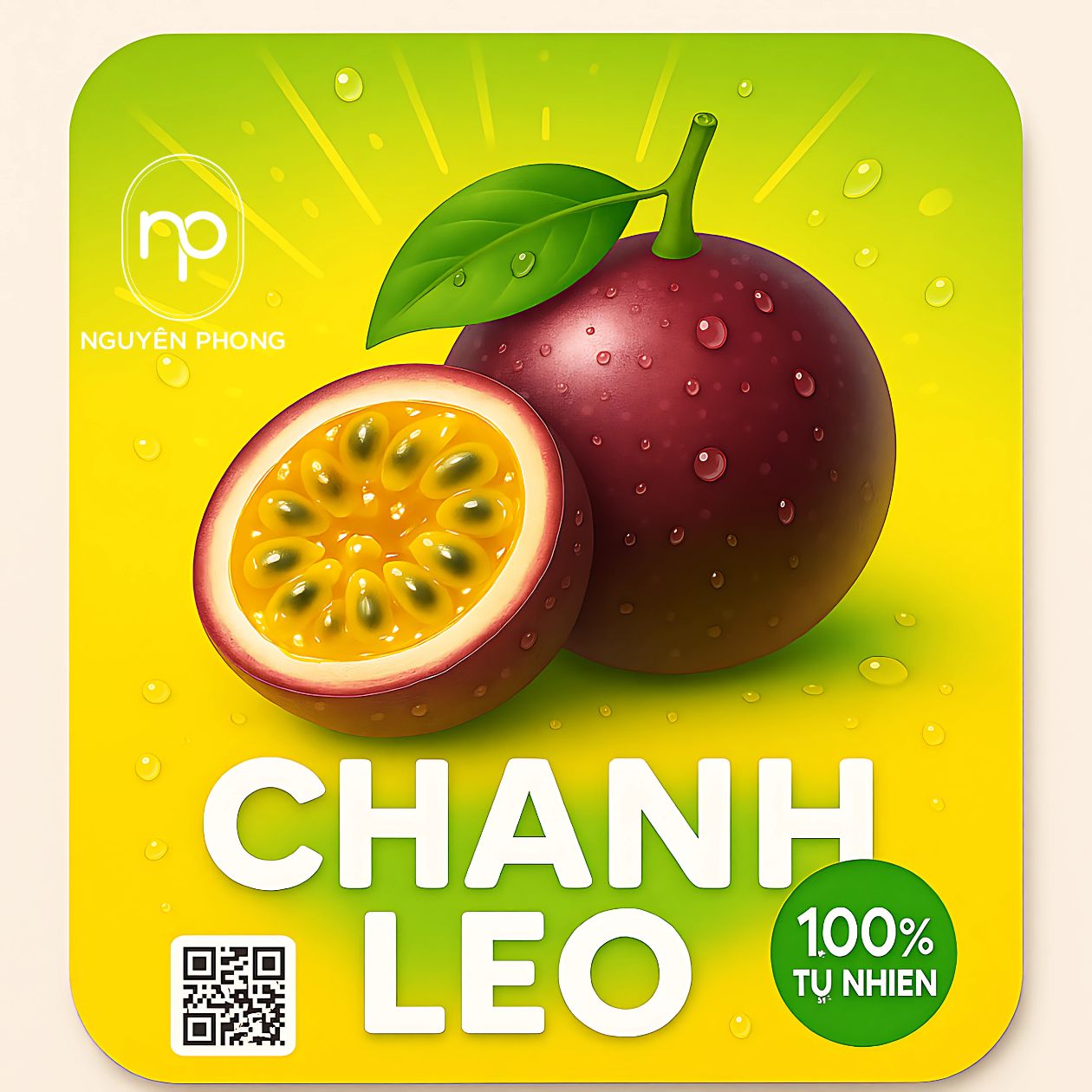 Tem nhãn sản phẩm chanh dây